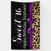 Lila Bogen-Leopard-Druck-Bonbon 16 Banner (Vertikal)