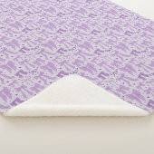 Lila Bögen und Herz-Muster Sherpadecke (3/4)