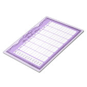 Lila-Bogen-Wochenplan Stundenplan Notizblock (angewinkelt)