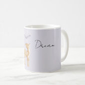 Lila-Bogenhirsch Kaffeetasse (VorderseiteRechts)