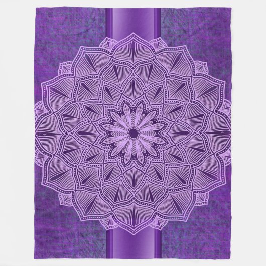 Lila Bohemischer Stil Fleecedecke (Vorderseite)