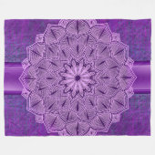 Lila Bohemischer Stil Fleecedecke (Vorderseite (Horizontal))