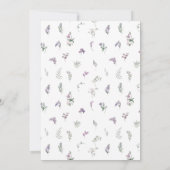 Lila bohemisches Brautparty Einladung (Rückseite)