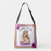 Lila Boho Baby Dusche Tragetaschen Mit Langen Trägern (Rückseite)