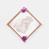Lila Boho Babydusche Napkins Serviette (Ecke)