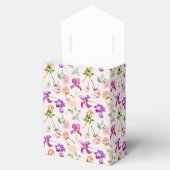 Lila Boho Botanical Romance Monogram Wedding Geschenkschachtel (Geöffnet)