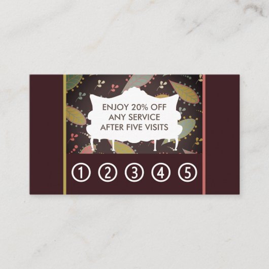 Lila Boho Chic Sofa, Antiquitätengeschäft Treuekarte (Vorderseite)