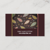 Lila Boho Chic Sofa, Antiquitätenhändler Visitenkarte (Rückseite)