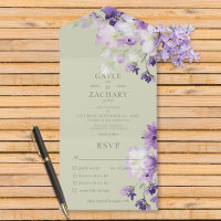 Lila Boho Floral Sage Green Dinner
