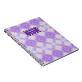 Lila Boho Gemustert Meditation Journal Notizblock (Rechte Seite)