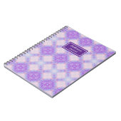 Lila Boho Gemustert Meditation Journal Notizblock (Linke Seite)
