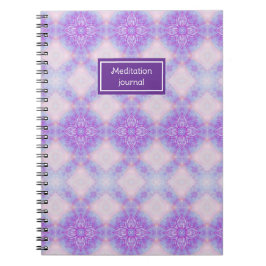 Lila Boho Gemustert Meditation Journal Notizblock