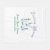 Lila Boho-Liebe in Aufblühender Brautdusche Name R Fleecedecke (Vorderseite (Horizontal))