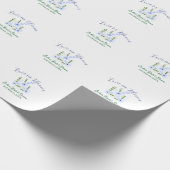 Lila Boho-Liebe in Blüte Brautdusche Name Retro Geschenkpapier (Ecke)