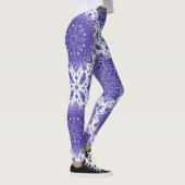 Lila Boho-Mandala-Blumenmuster-Leggings Leggings (Rechts)