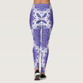 Lila Boho-Mandala-Blumenmuster-Leggings Leggings (Rückseite)
