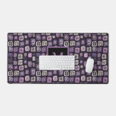 Lila Boho-Monogramm-Name Schreibtischunterlage (Tastatur & Maus)