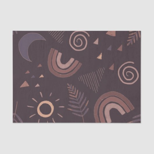 Lila Boho Rainbow Seidenpapier (Vorderseite)