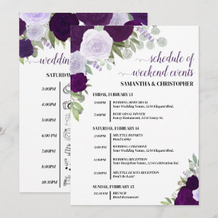 Lila Boho-Rose Hochzeiten und Termine Programm