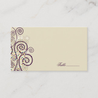 Lila Boho Spirals Elegante Hochzeiten Platzkarten