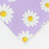 Lila Boho Spring Daisies Pattern Fleecedecke (Ecke)