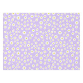Lila Boho Spring Daisies Pattern Tischdecke (Vorderseite (Horizontal))