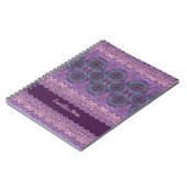 Lila Boho Style (anpassbar) Notizblock (Linke Seite)