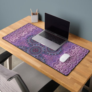 Lila Boho Style Desk Mat Schreibtischunterlage