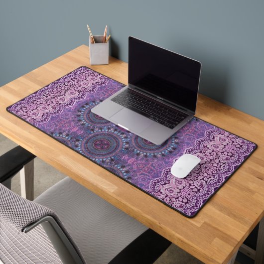Lila Boho Style Desk Mat Schreibtischunterlage (Büro 2)
