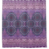 Lila Boho Style Duschvorhang (Vorderseite)