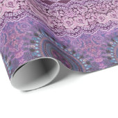 Lila Boho Style Geschenkpapier (Rolleneckpunkt)