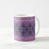 Lila Boho Style Kaffeetasse (VorderseiteRechts)
