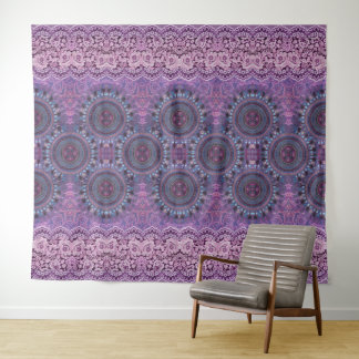 Lila Boho Style Wandteppich