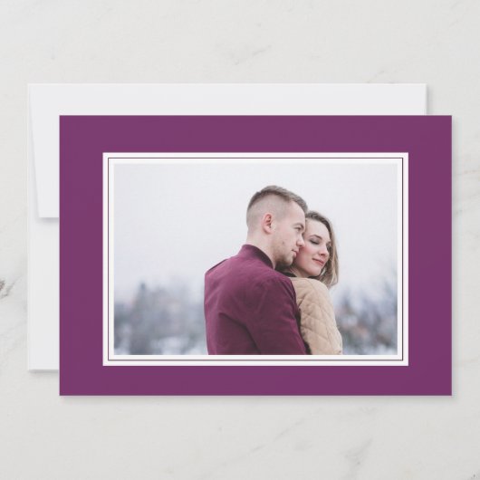 Lila Boho Wasserfarben-Blume Save the Date Einladung (Rückseite)