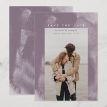 Lila Boho Watercolor Save the Date