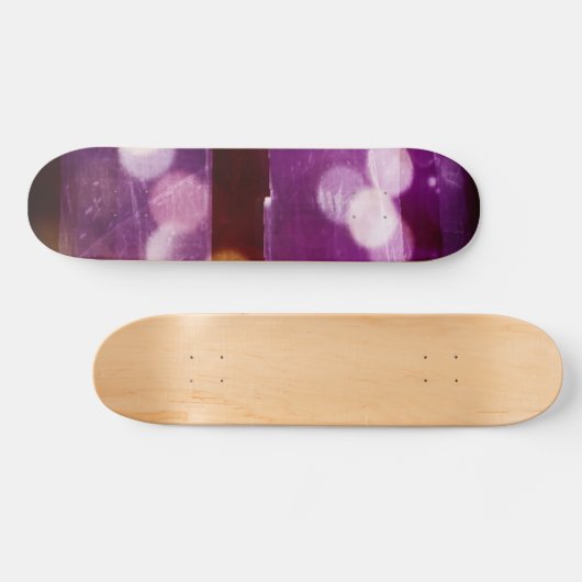 Lila Bokeh Abstrakt Skate Board Skateboard (Horizontal)