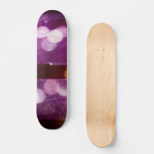 Lila Bokeh Abstrakt Skate Board Skateboard (Vorderseite)