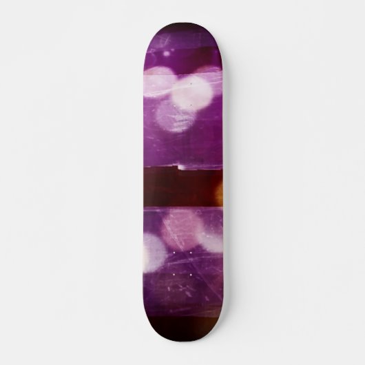 Lila Bokeh Abstrakt Skate Board Skateboard (Vorne)
