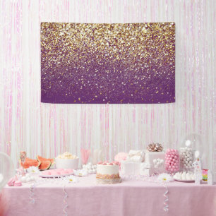 Lila Bokeh Hintergrund Geburtstagsgrössen Gold Spo Banner