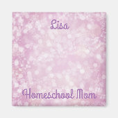 Lila Bokeh Homeschool Mama Magnet (Vorne)