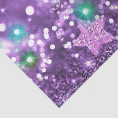 Lila Bokeh Imitate Glitzer & farbenfrohe Sterne Seidenpapier (Ausschnitt)