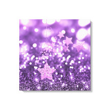 Lila Bokeh Imitate Glitzer & Stars