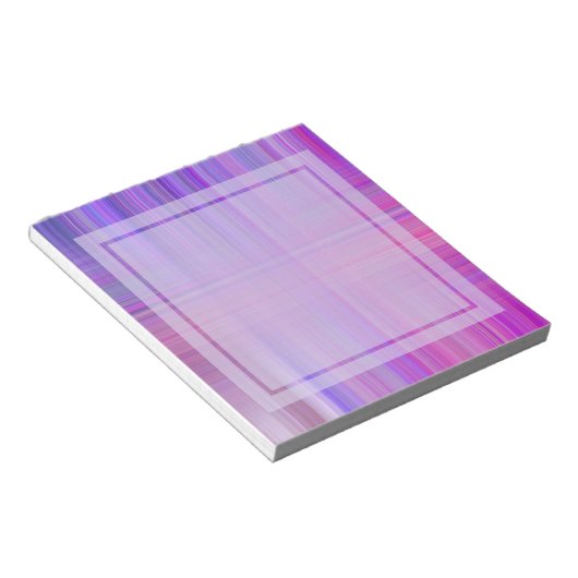 Lila Bokeh Kariert Notizblock (angewinkelt)