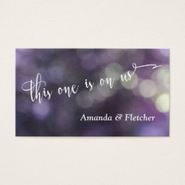 Lila Bokeh Light & Typografie 32 Trinkkarten