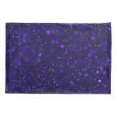 Lila Bokeh Sterne Kissenbezug (Rückseite)