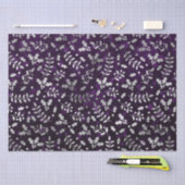 Lila Bokeh und Silberner Foil Weihnachtsfest Seidenpapier (Handwerk)