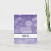 Lila Bokeh Vielen Dank Dankeskarte (Vorderseite)