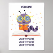 Lila Bookworm Poster (Vorne)