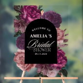 Lila bordeauxfarbenes Brautparty Empfang Acrylschild (Neutral)