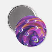 Lila Boro Lampwork Lotus Glass Magnet (Vorderseite/Rückseite)